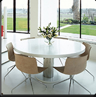 Dining table made of Corian